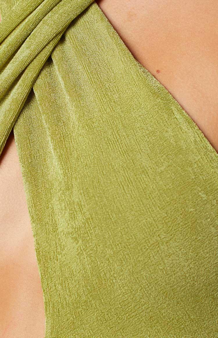 Tia Green Cross Neck Top Product Image