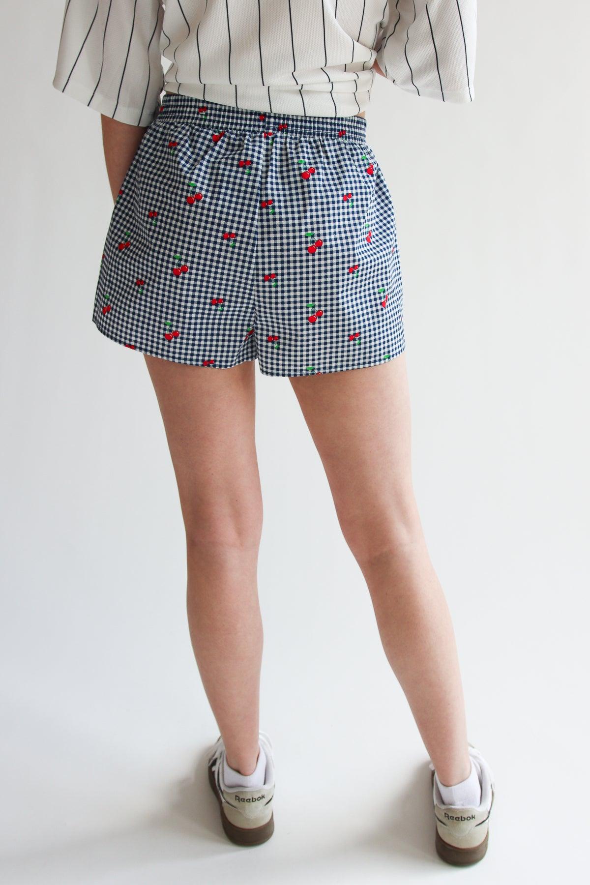 Printed Gingham Boxer Shorts Product Image