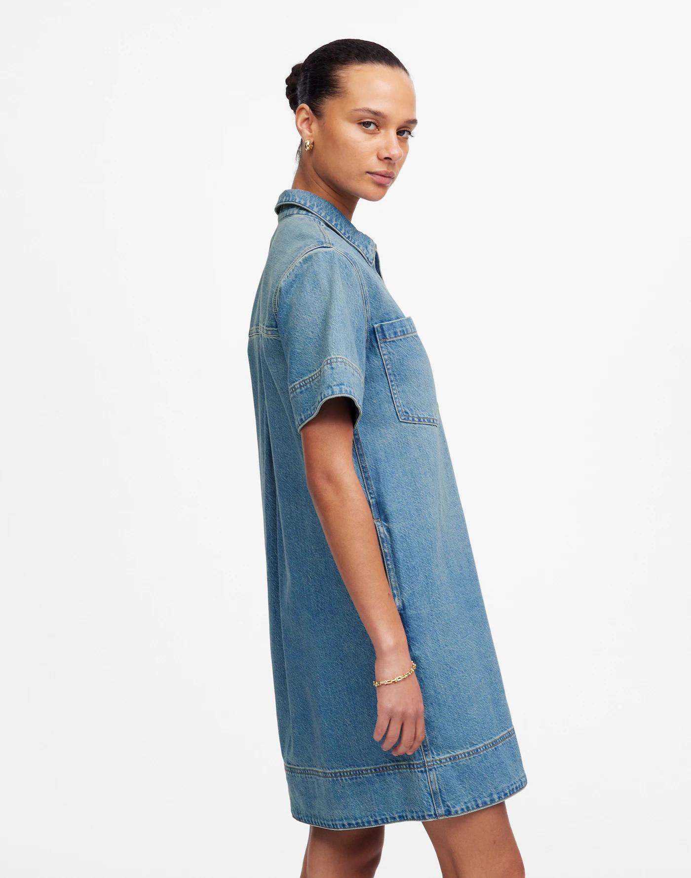 Denim Popover Dress Product Image