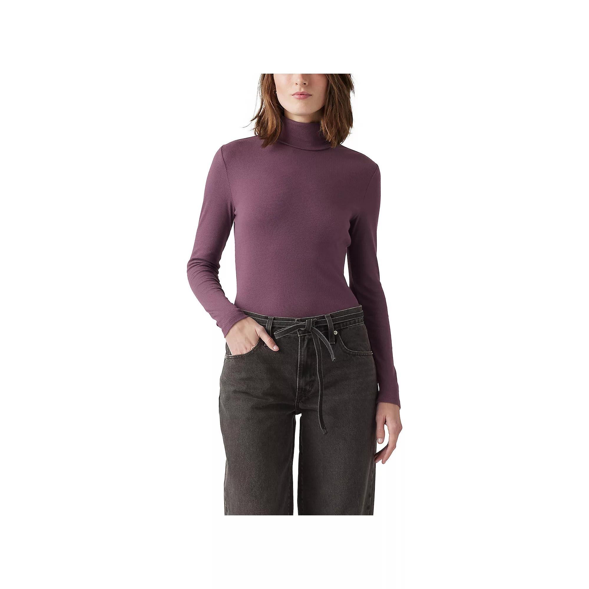 Women's Levi's® Moon Rib Turtleneck, Size: Medium, Purple Perfect Product Image