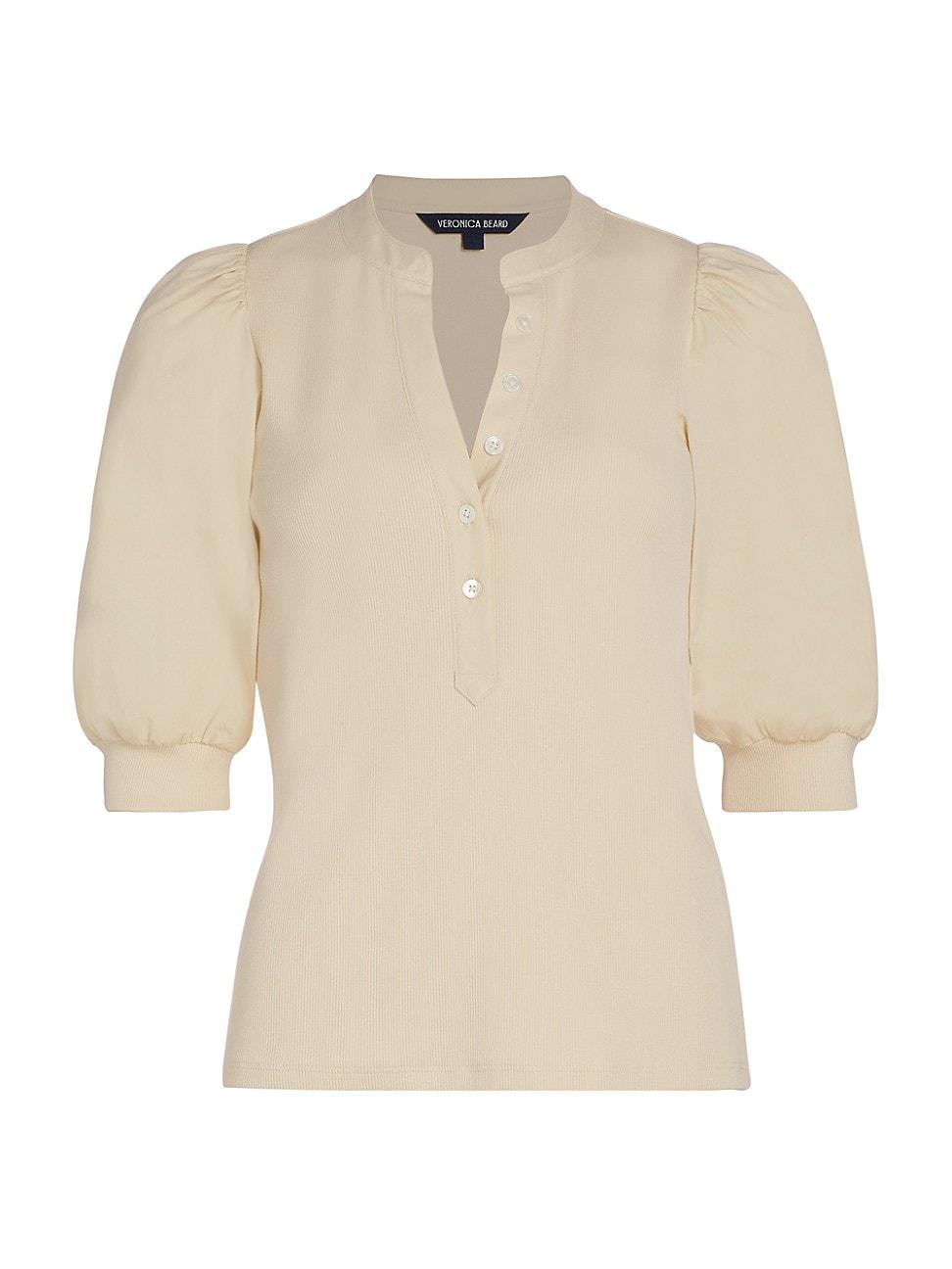 Veronica Beard Coralee Mixed Media Top Product Image