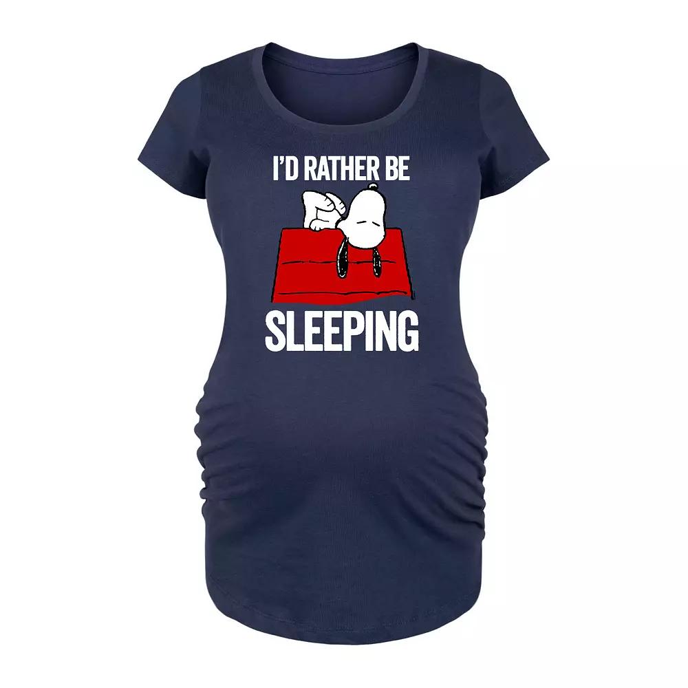 Maternity Peanuts Snoopy Still Sleeping Graphic Tee, Women's,  Product Image