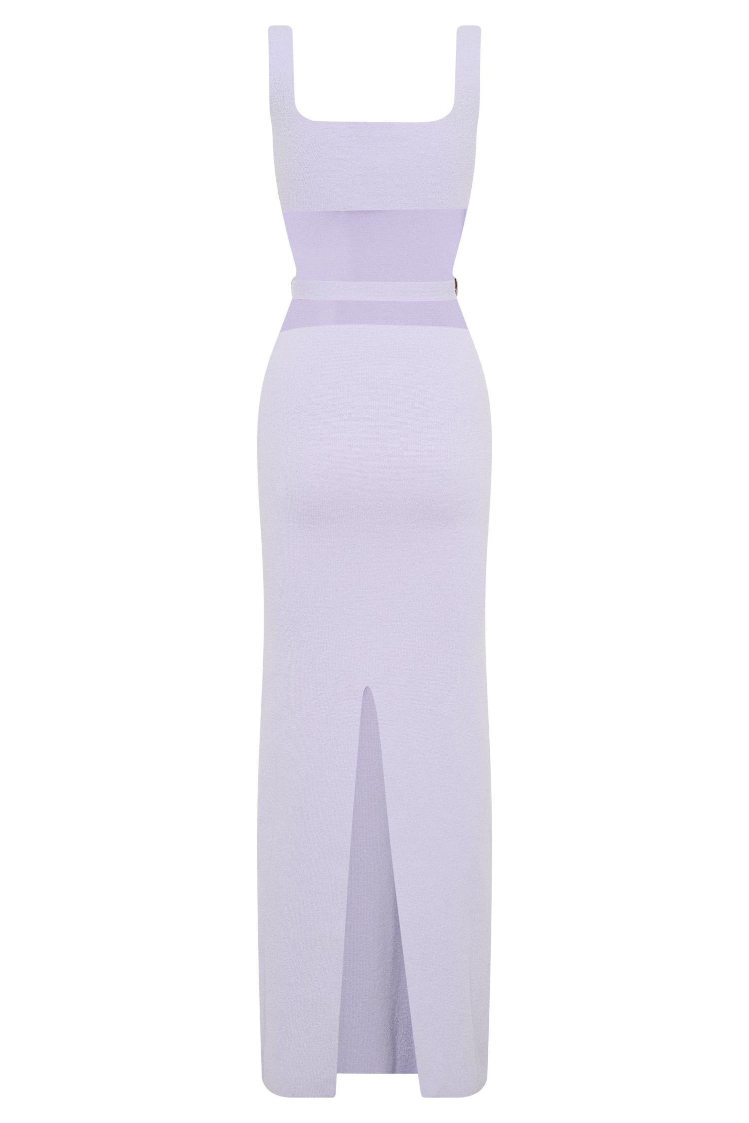 Alysanne Cut Out Knit Maxi Dress - Lilac Product Image