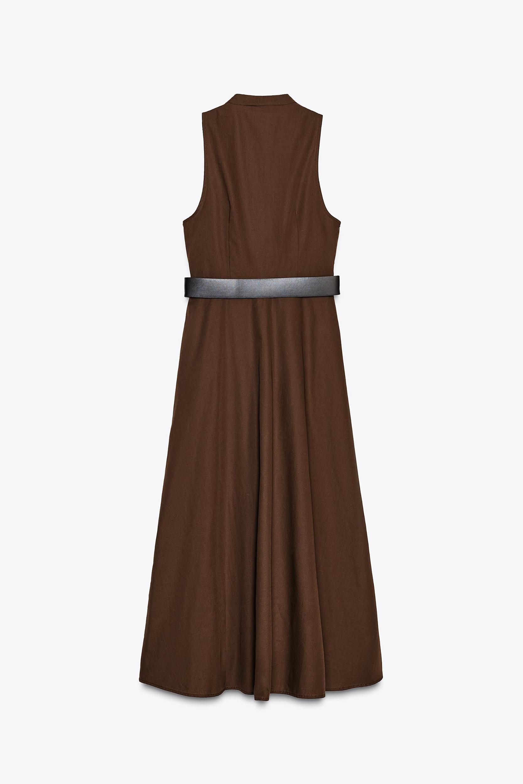 BELTED MIDI DRESS Product Image