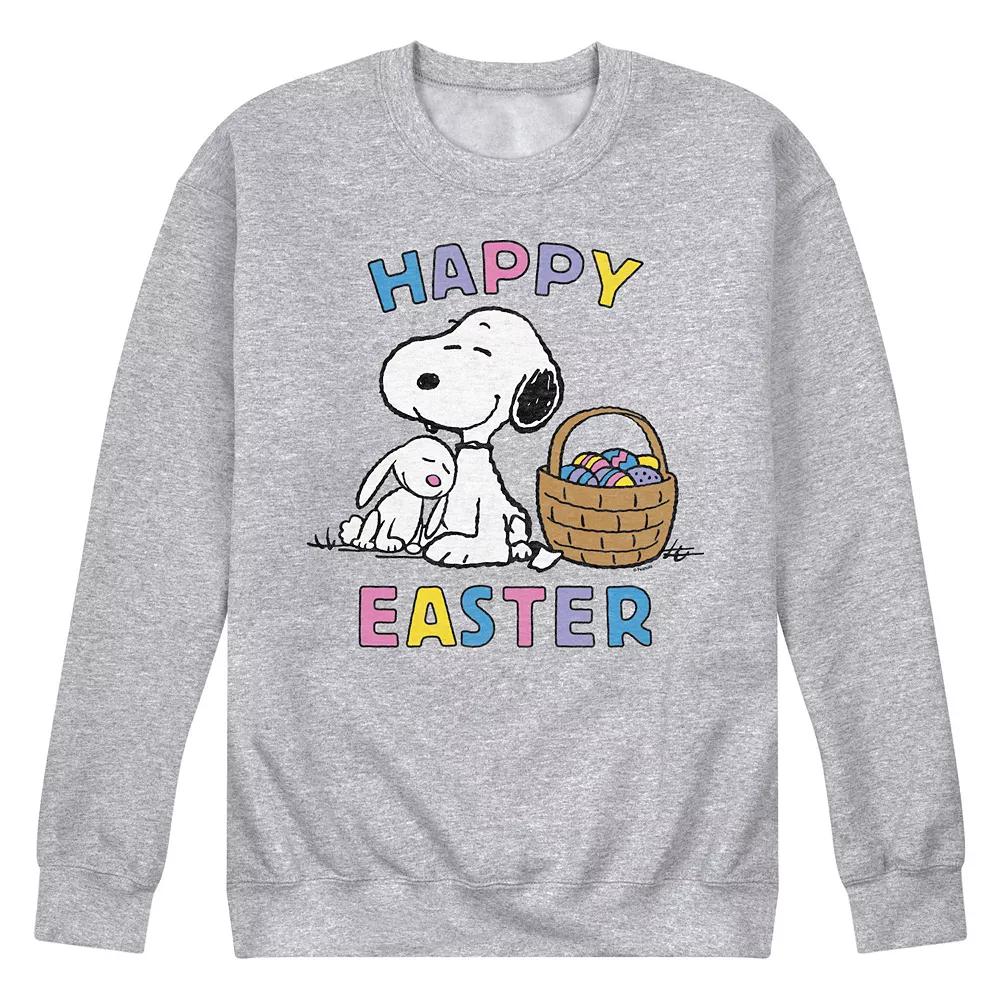 Men's Peanuts Snoopy And Bunny Fleece Sweatshirt,  Product Image