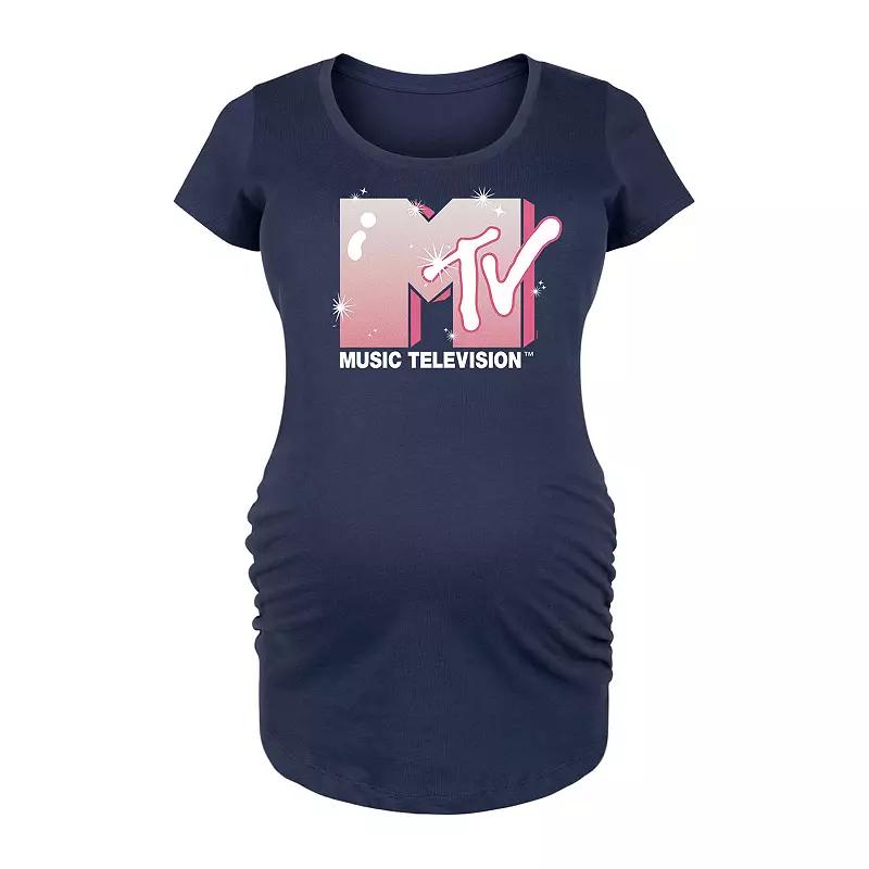 Maternity MTV Glitter Logo Graphic Tee, Women's,  Product Image