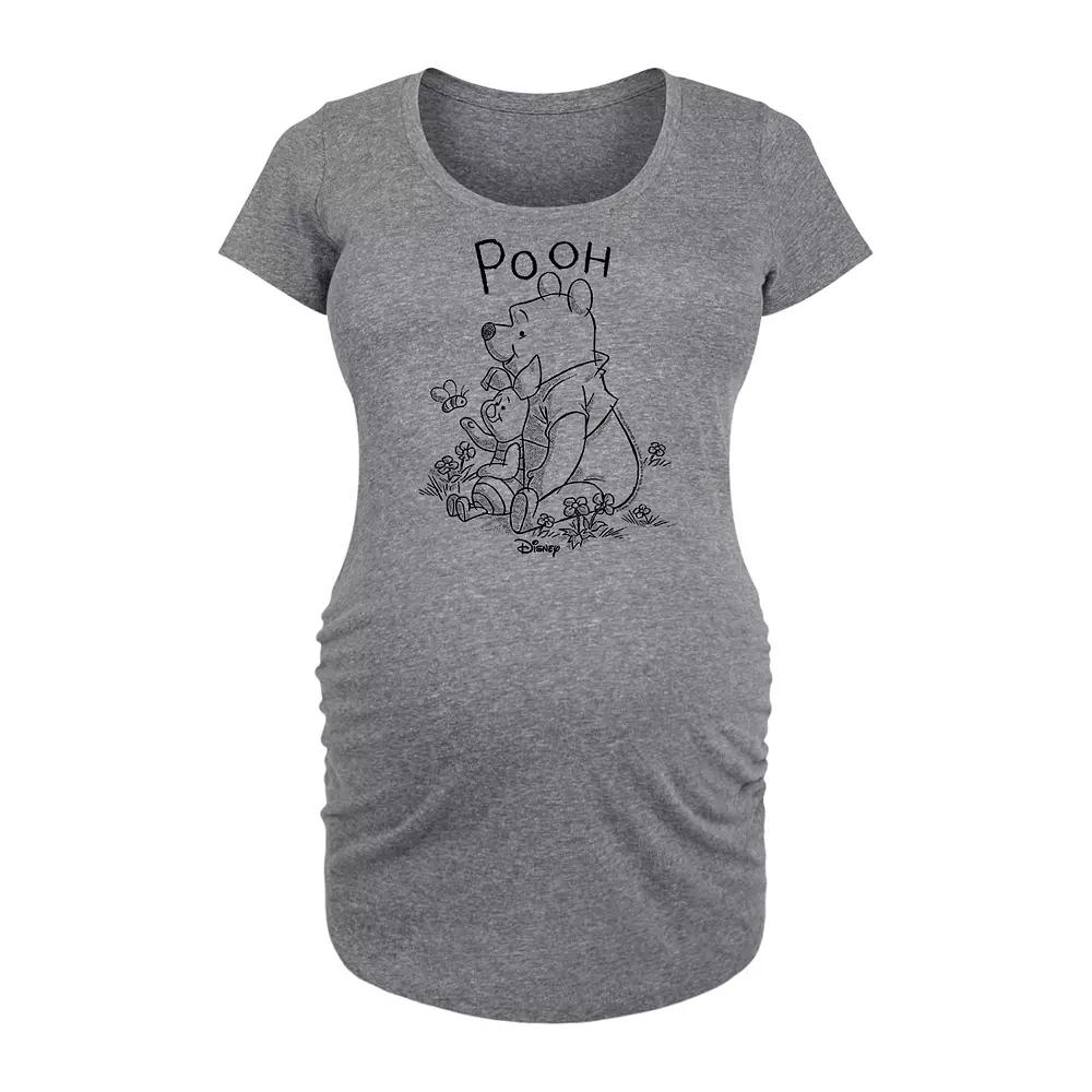 Disney's Winnie the Pooh Piglet & Pooh Maternity Graphic Tee, Women's,  Product Image