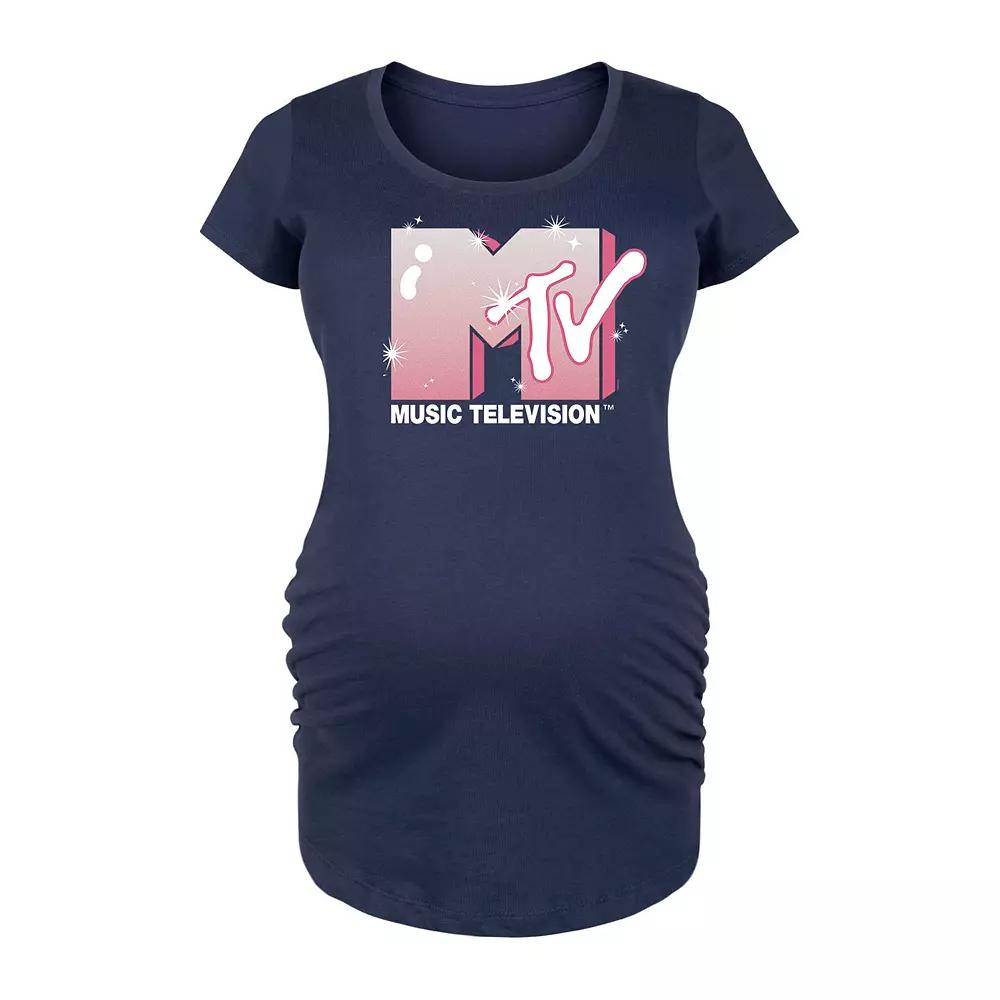 Maternity MTV Glitter Logo Graphic Tee, Women's,  Product Image