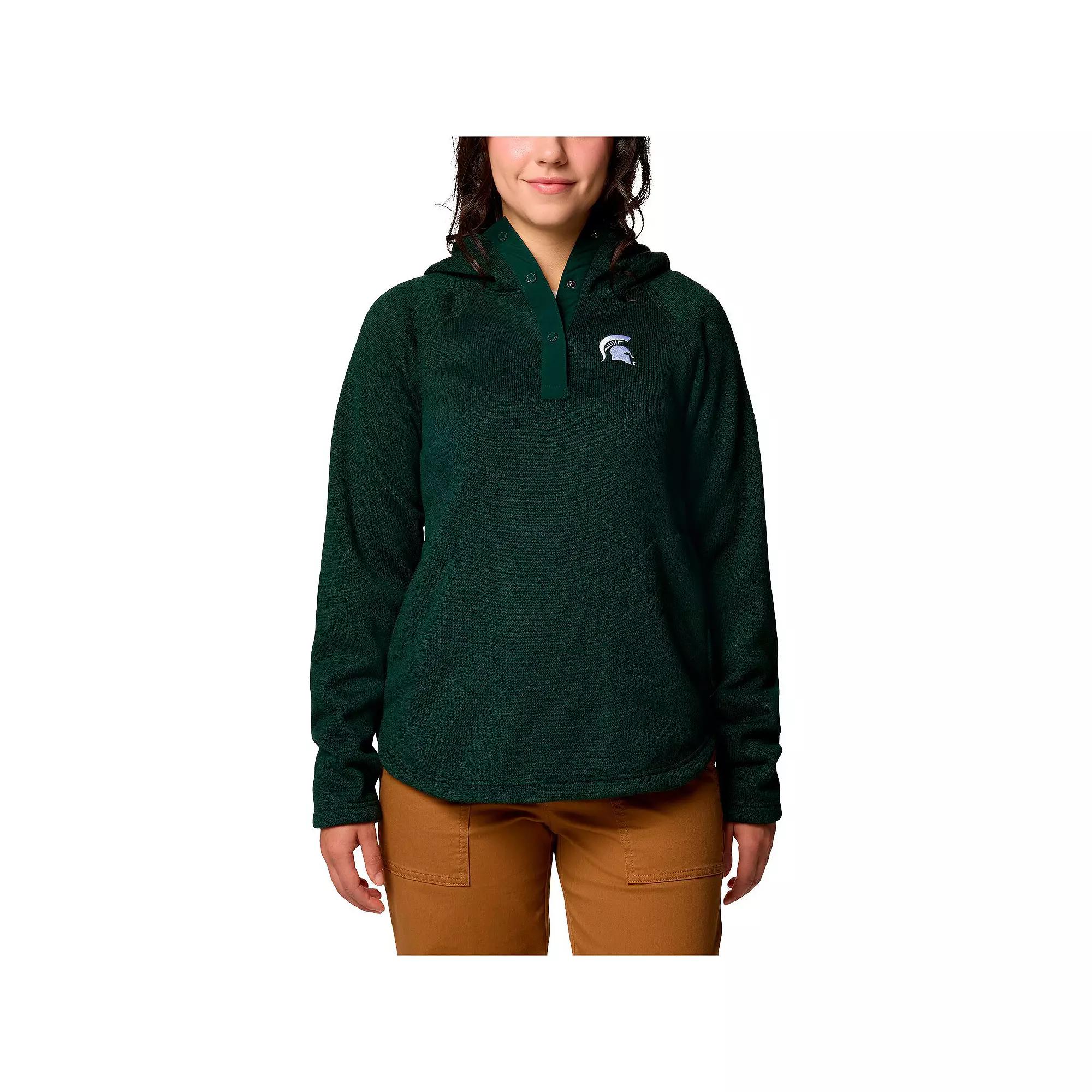 Women's Columbia Green Michigan State Spartans Sweater Weather Fleece Lined Pullover Hoodie,  Product Image