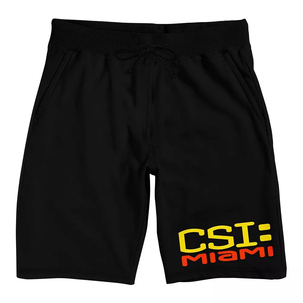 Men's CSI Miami Title Logo Sleep Shorts, Size: Small, Black Product Image