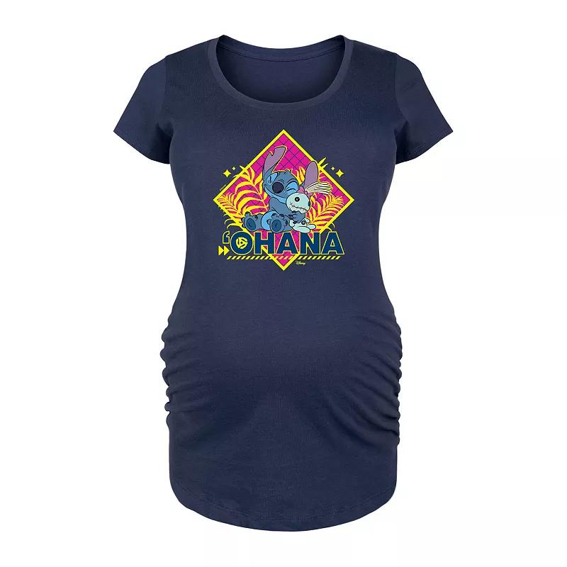 Disney's Lilo & Stitch Maternity Ohana Graphic Tee, Women's,  Product Image