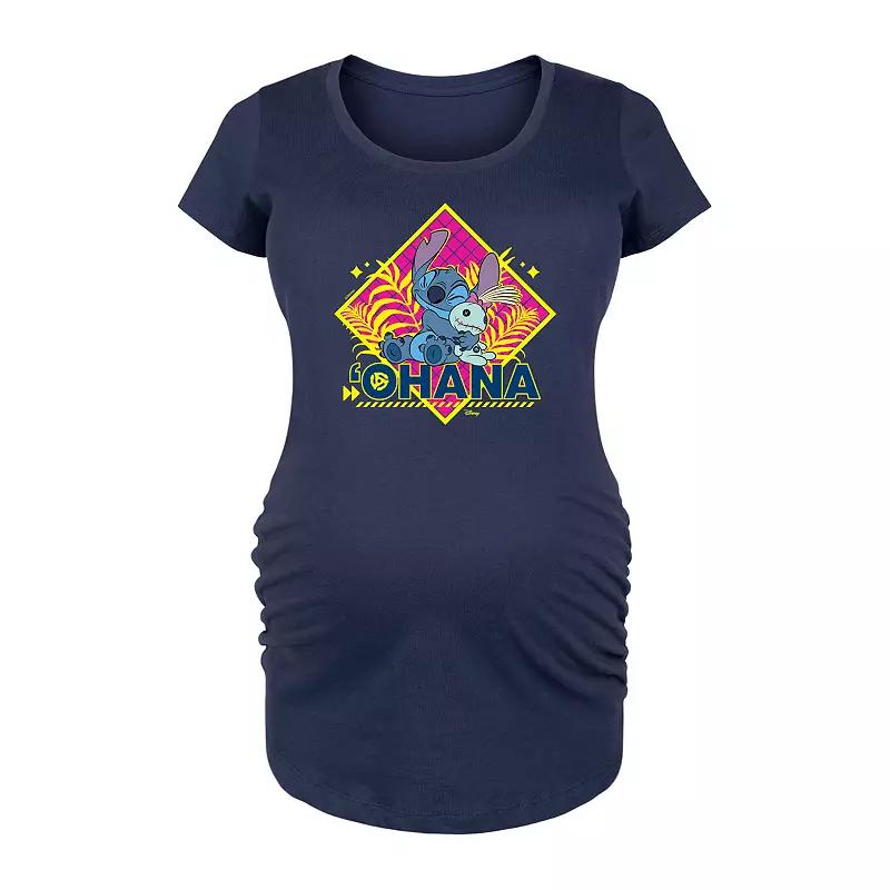 Disney's Lilo & Stitch Maternity Ohana Graphic Tee, Women's,  Product Image