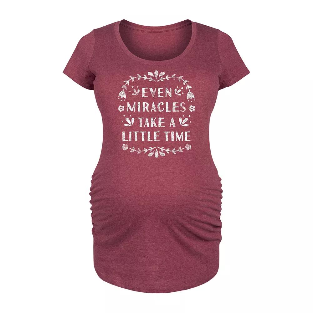 Maternity Even Miracles Take a Little Time Graphic Tee, Women's,  Product Image