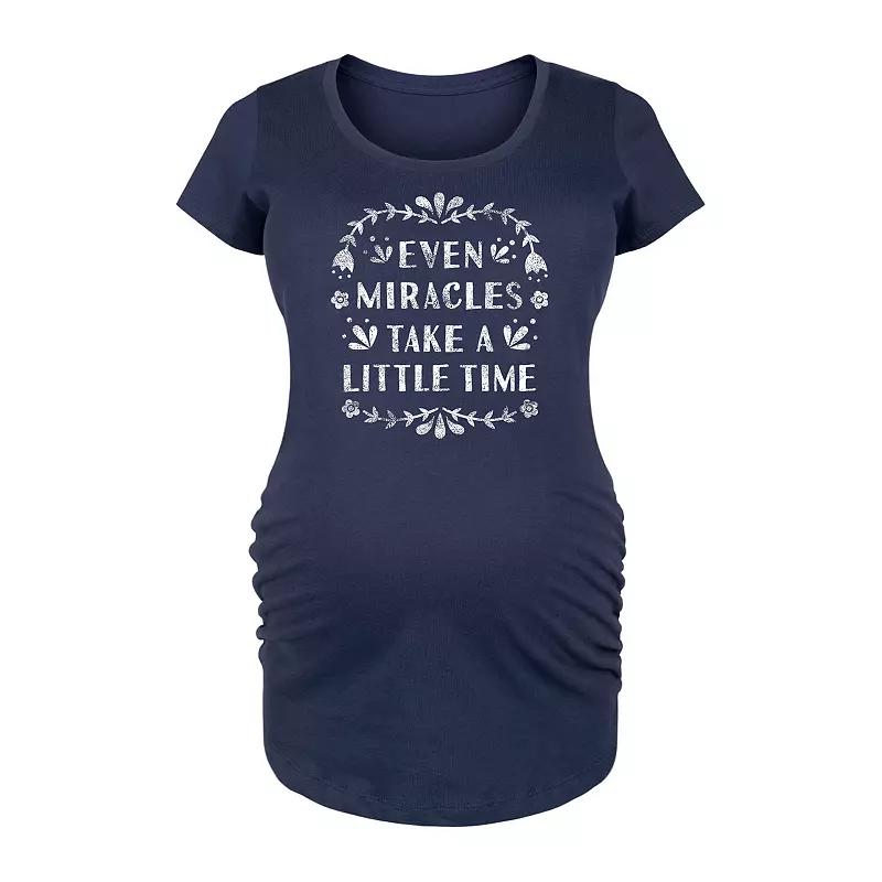 Maternity Even Miracles Take a Little Time Graphic Tee, Women's,  Product Image