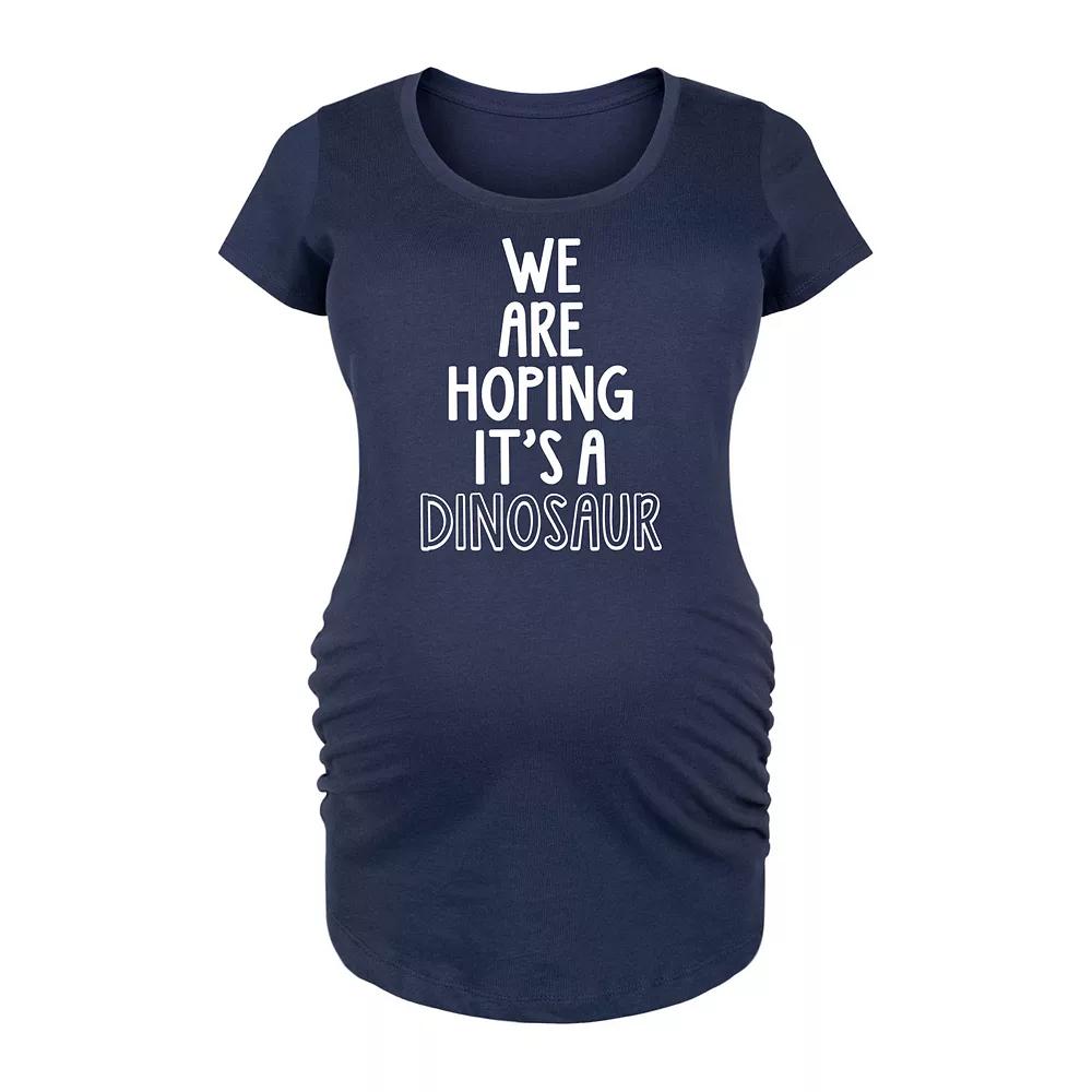 Maternity We Are Hoping It's A Dinosaur Graphic Tee, Women's,  Product Image