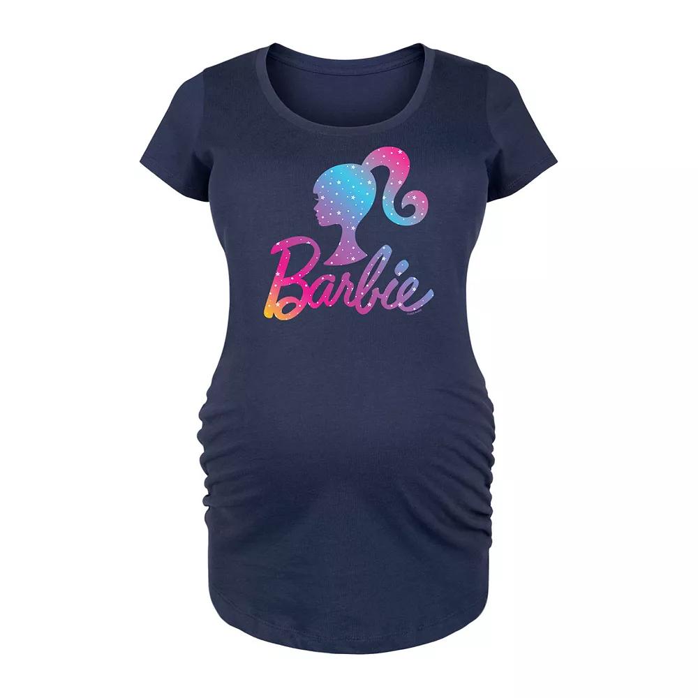 Maternity Barbie® Logo Winter Stars Graphic Tee, Women's,  Product Image