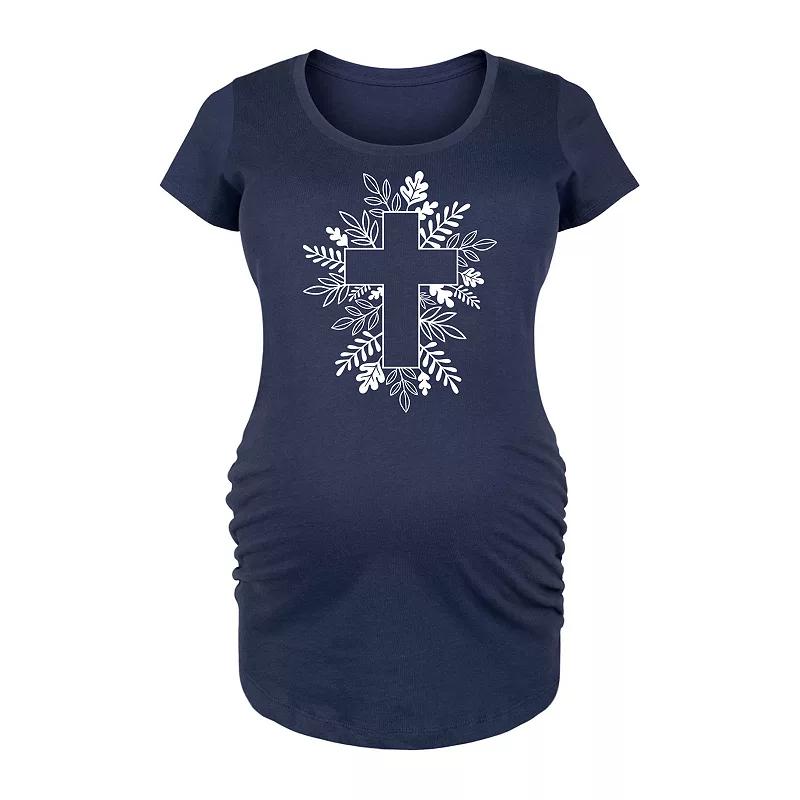 Maternity St. Patricks Gnomes Graphic Tee, Womens Blue Product Image