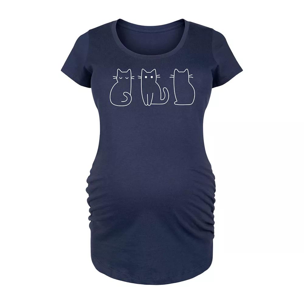 Maternity Cat Outlines Graphic Tee, Women's,  Product Image