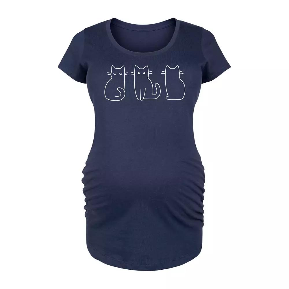 Maternity Cat Outlines Graphic Tee, Women's,  Product Image