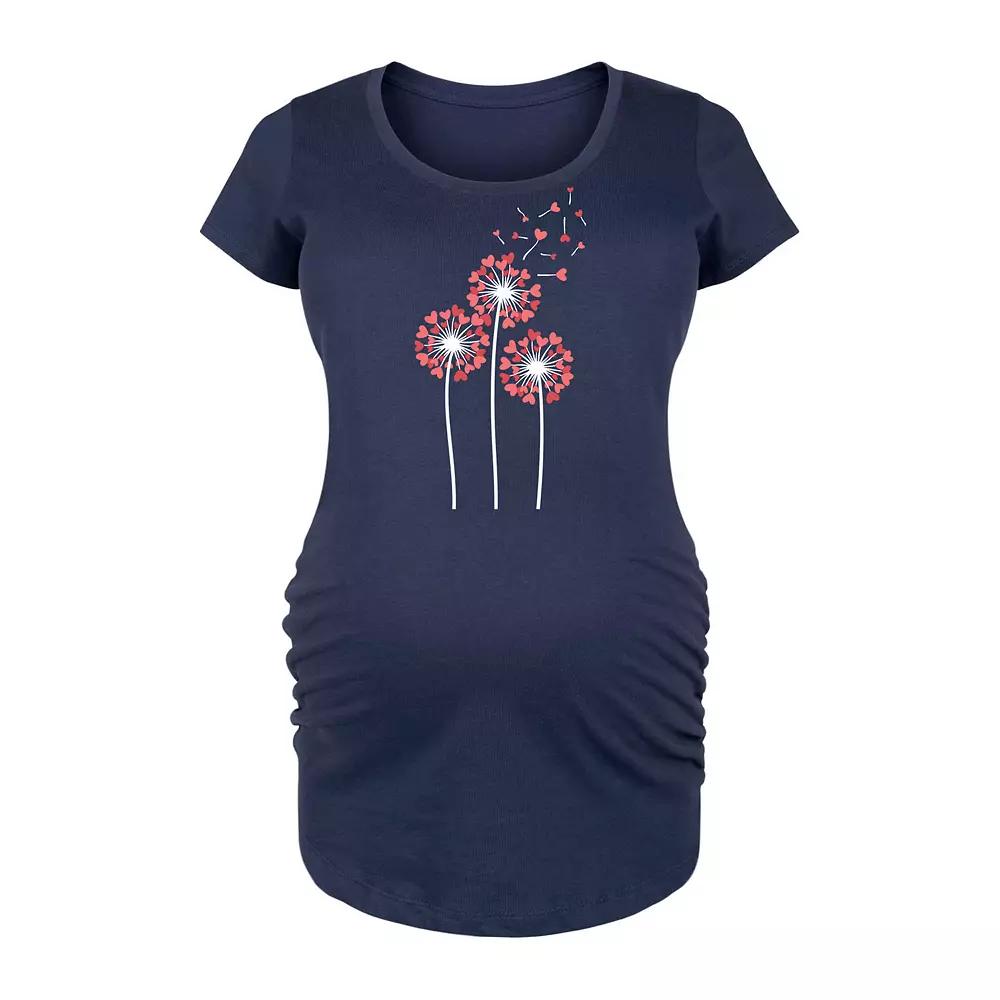 Maternity Dandelion Heart Group Graphic Tee, Women's,  Product Image