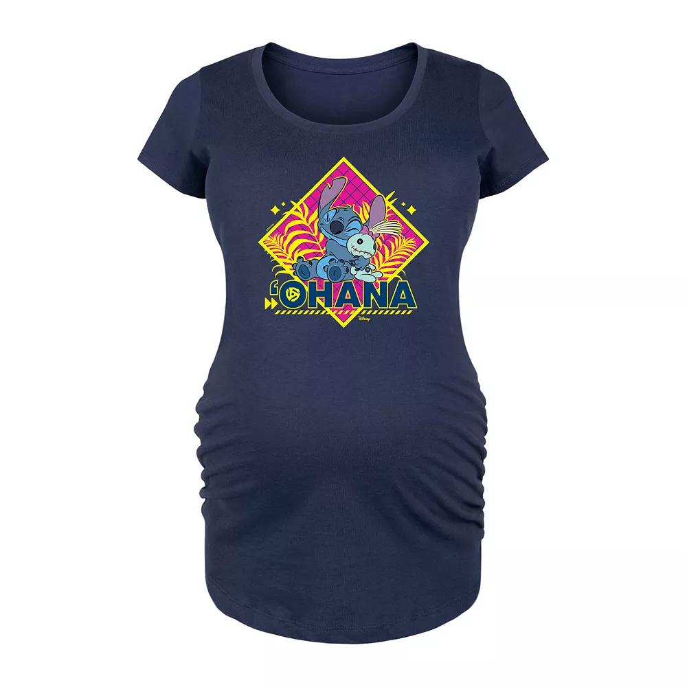 Disney's Lilo & Stitch Maternity Ohana Graphic Tee, Women's,  Product Image