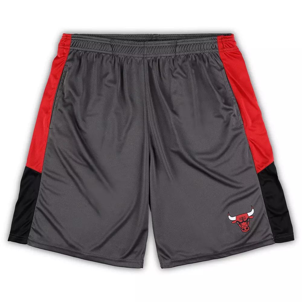 Men's Fanatics Branded Gray Chicago Bulls Big & Tall Shorts, Size: 3XLT, Grey Product Image