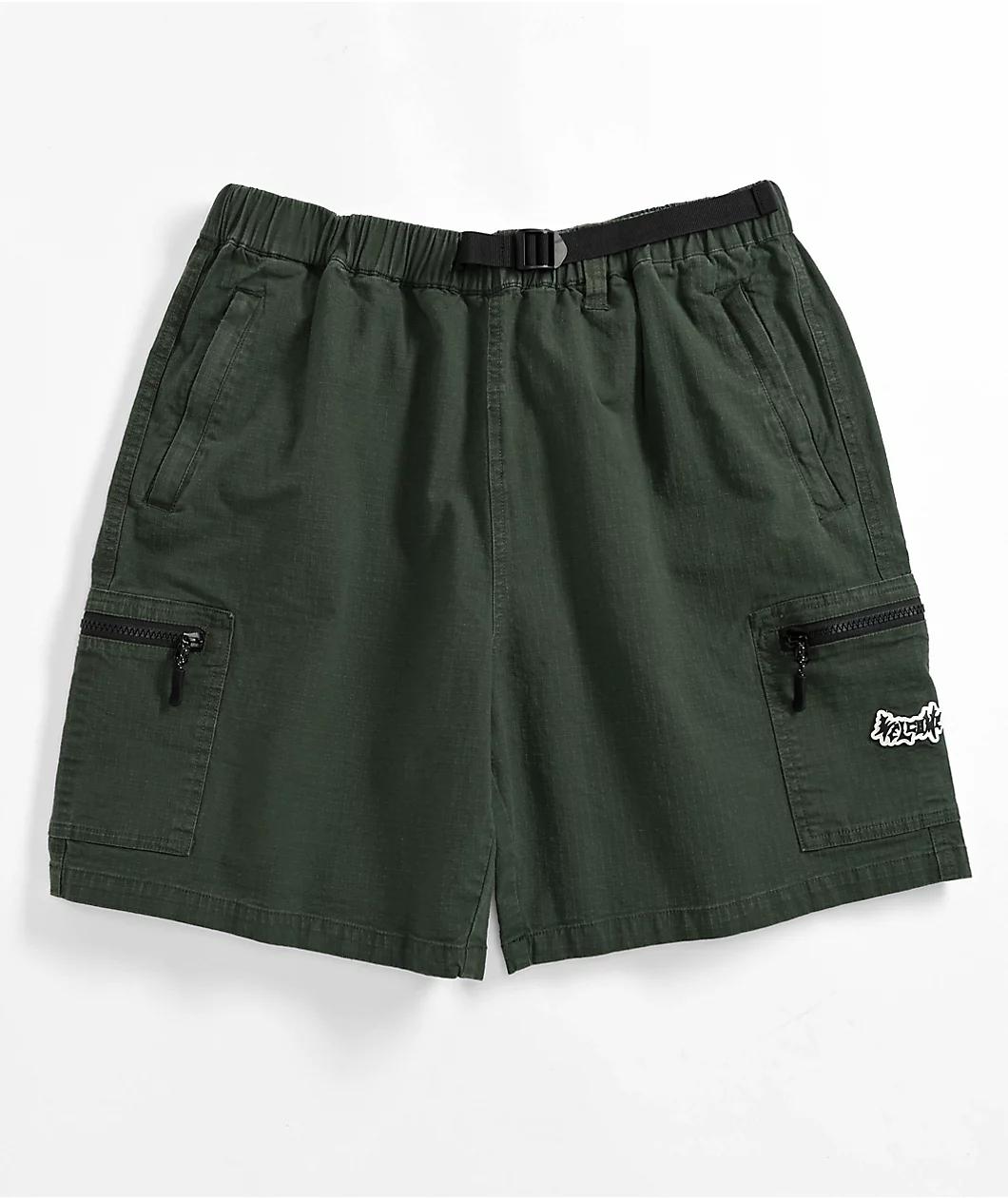Welcome Summit Ripstop Green Cargo Shorts Product Image