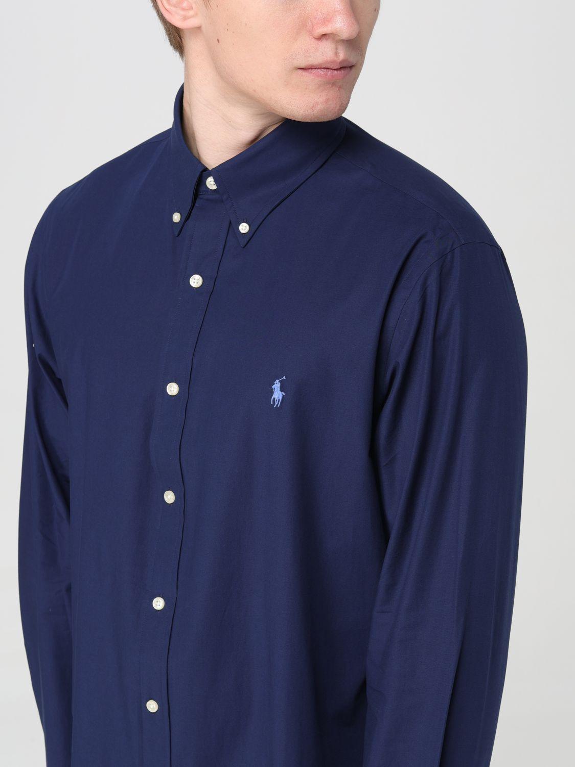 POLO RALPH LAUREN Camicia Bd In Popeline Stretch Slim-fit Shirt In Blue Product Image