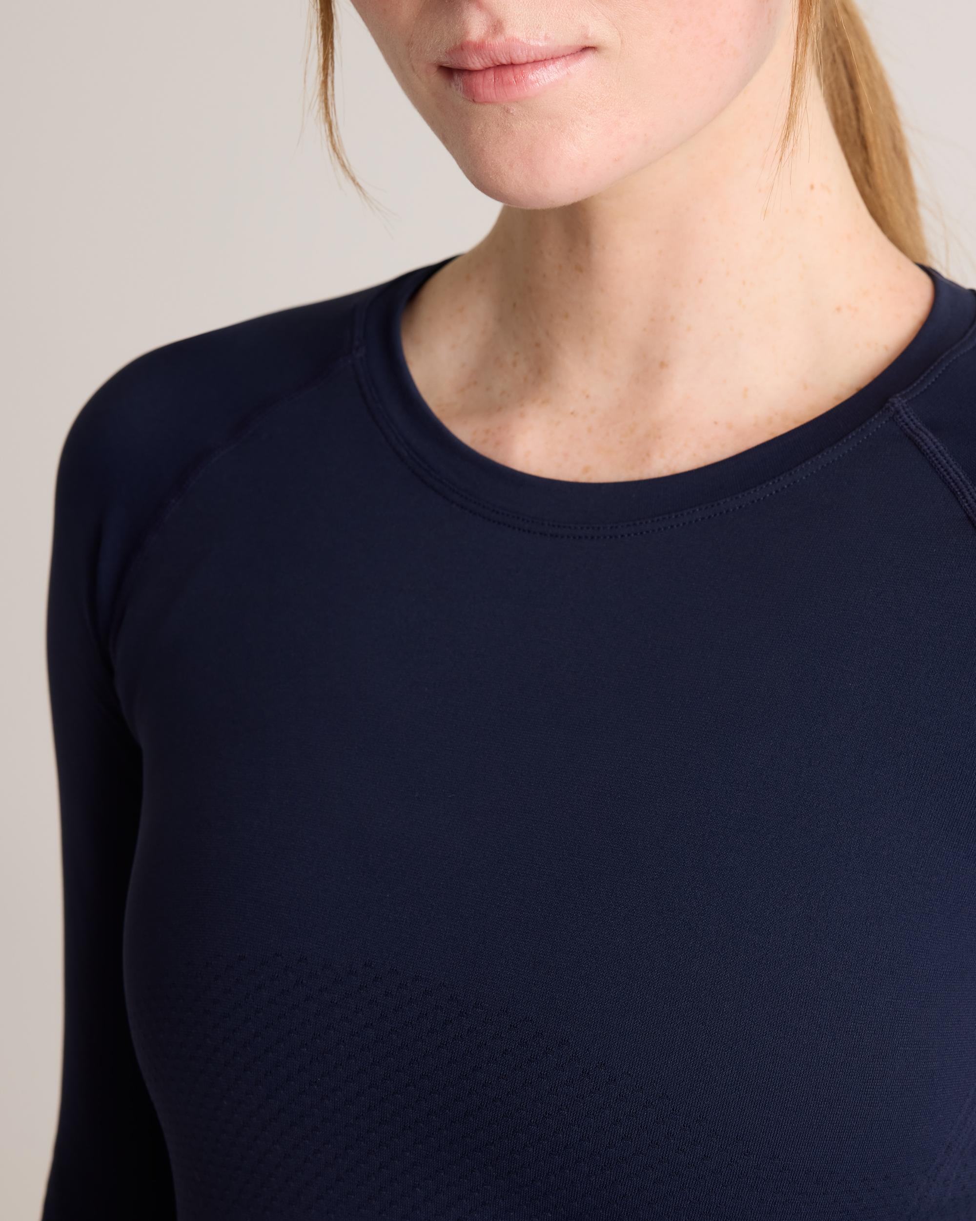 Quince | Women's Seamless Waist-Length Long Sleeve Top Size XL, Nylon Product Image