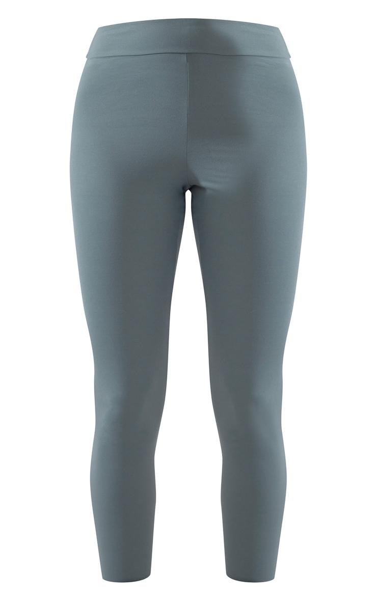 Khaki Brushed Sculpt Ruched Bum High Waist Sport Leggings Product Image