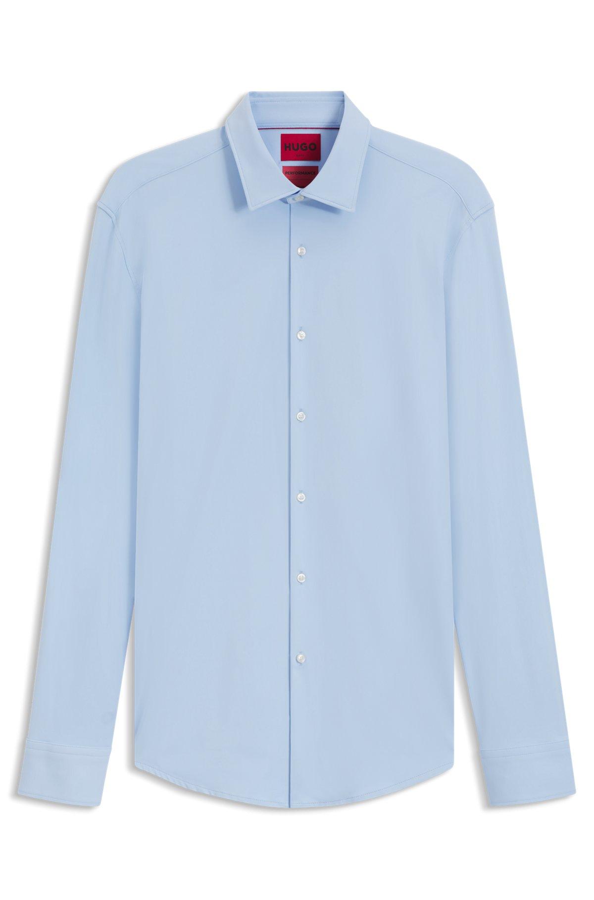 Slim-fit shirt in performance-stretch jersey Product Image