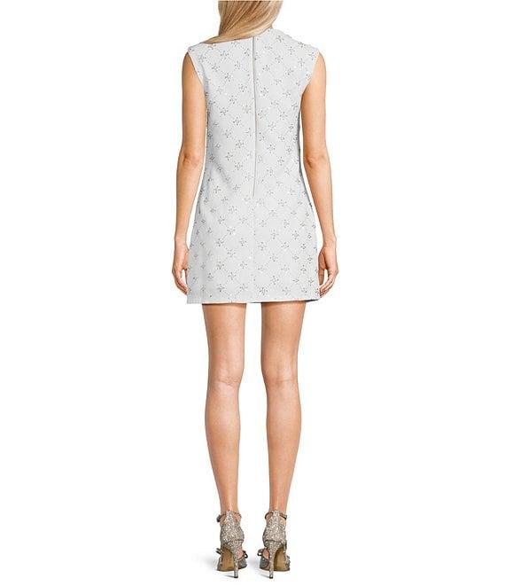 City Vibe Sleeveless Woven Sequin & Bead Dress Product Image