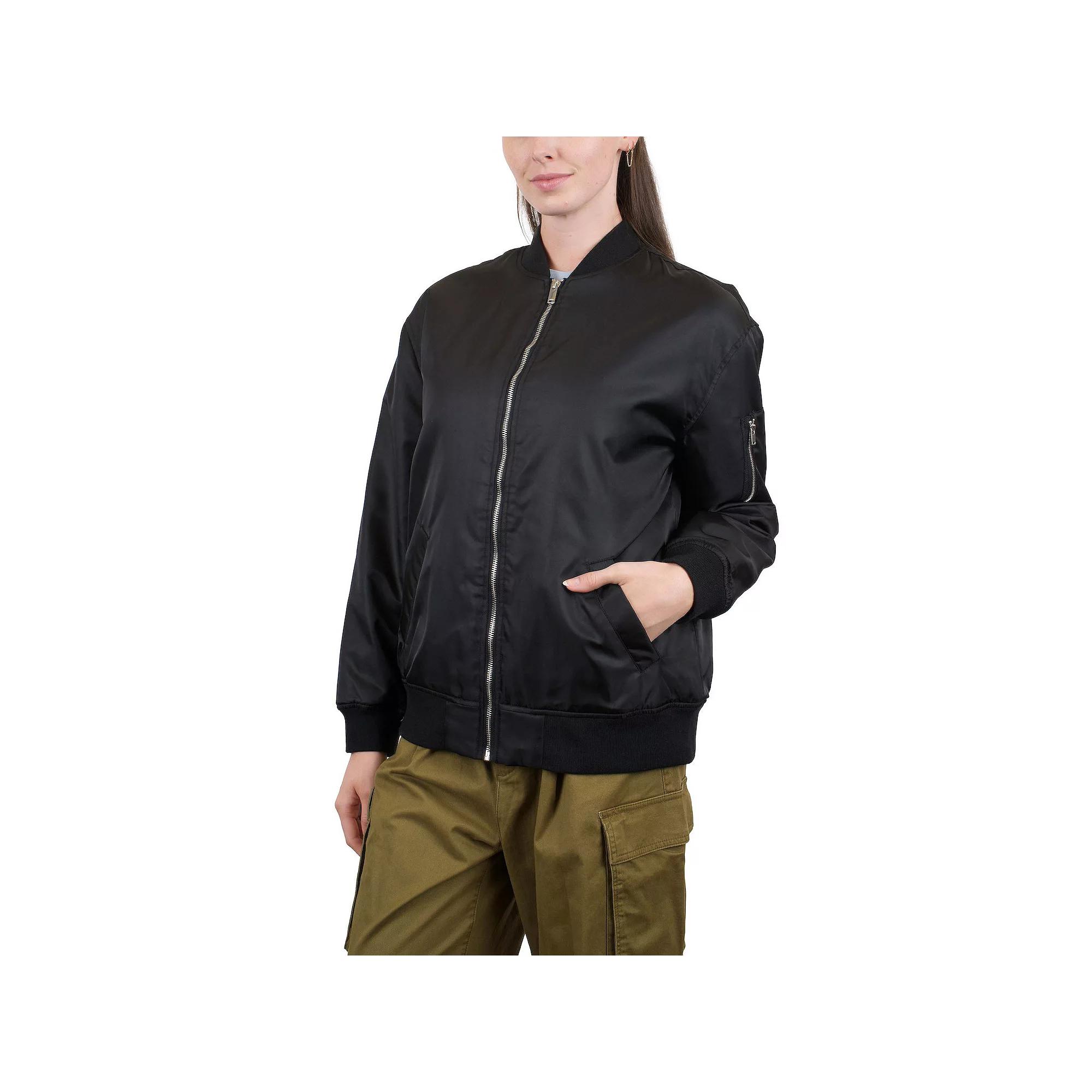 Juniors' Coffee Shop Bomber Jacket, Women's,  Product Image