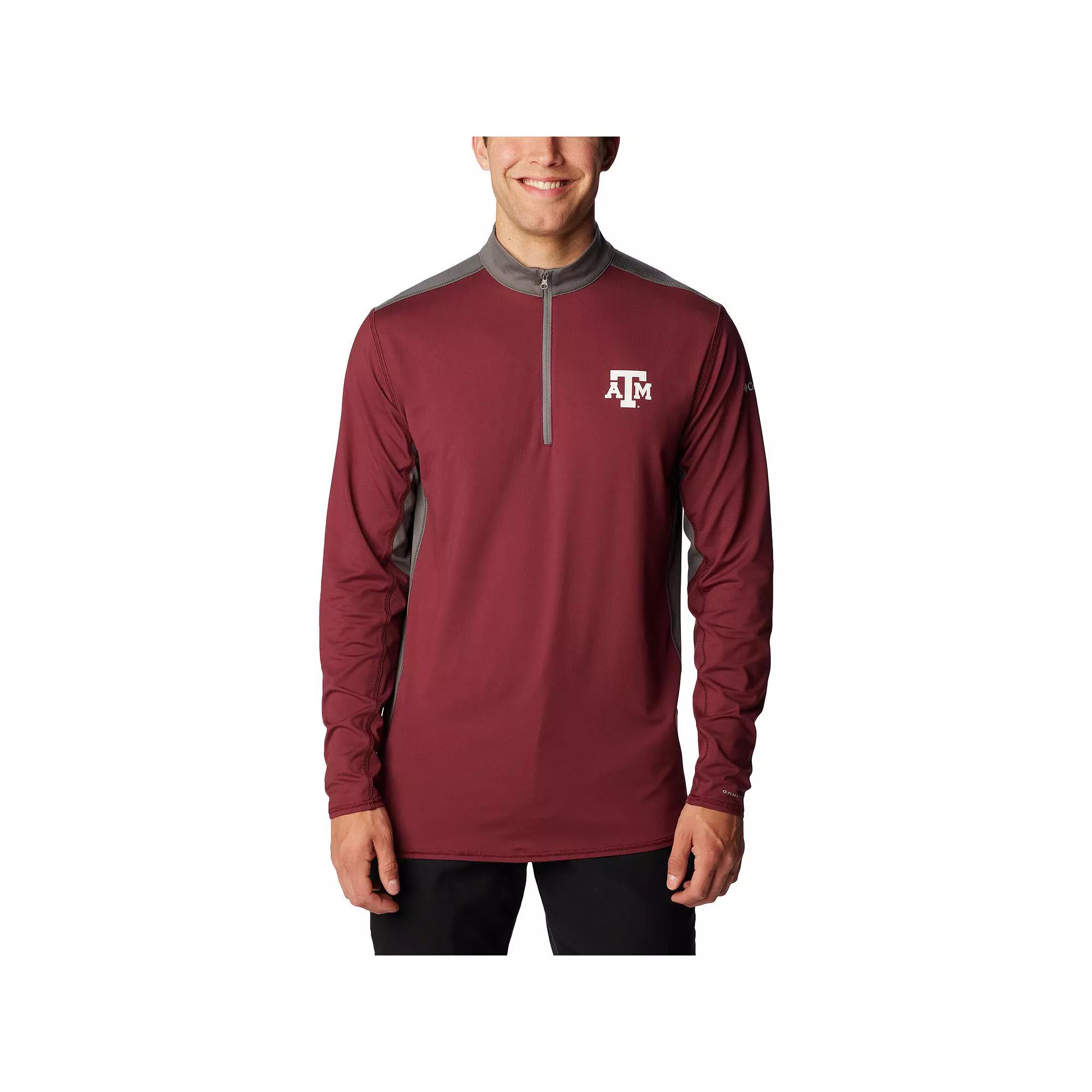 Men's Columbia Maroon Texas A&M Aggies Tech Trail™ Omni-Shade Quarter-Zip Top,  Product Image