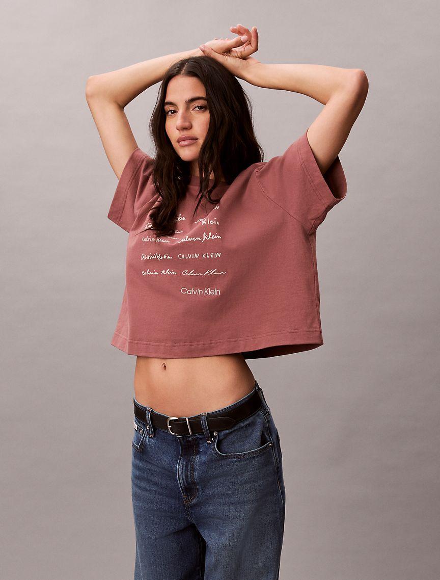 Logo Font Graphic Boxy T-Shirt Product Image