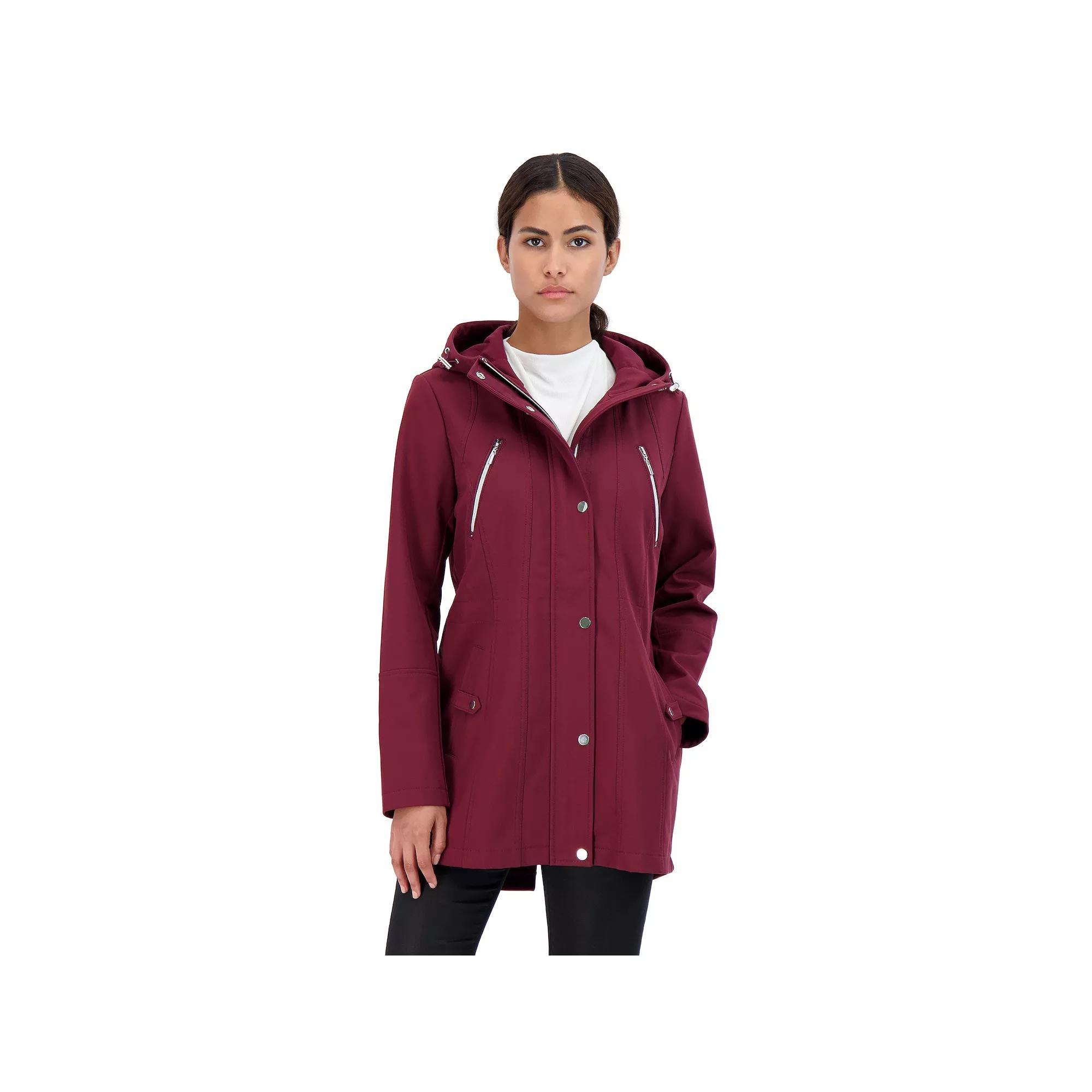 Women's Sebby Collection Hood Water-Resistant Anorak Jacket,  Product Image