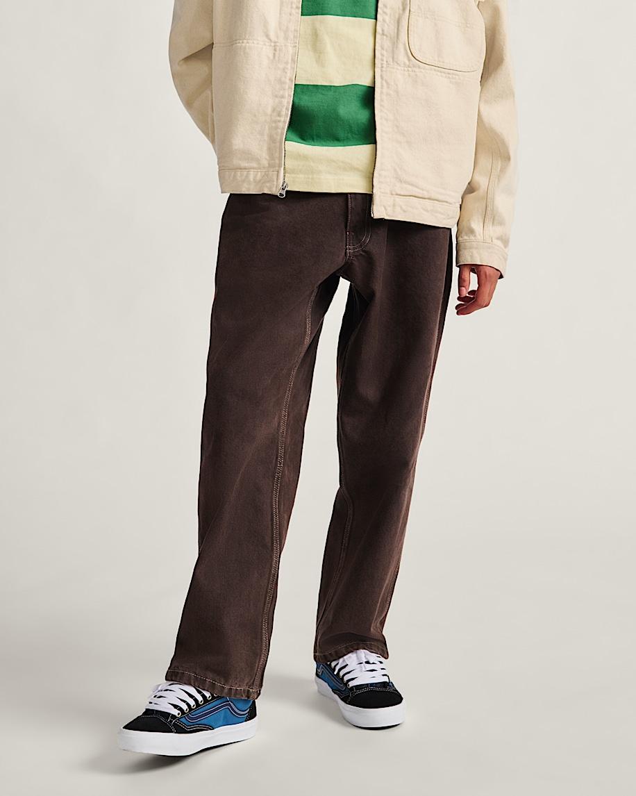 Skate Check-5 Loose Denim Pants in After Dark Brown| Vans US Product Image
