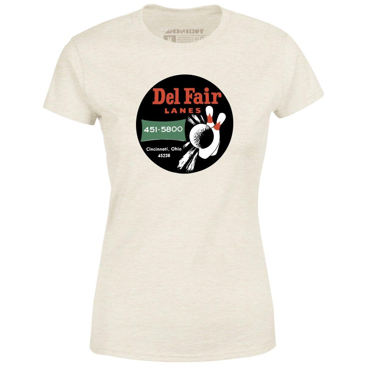 Del Fair Lanes - Cincinnati, OH - Vintage Bowling Alley - Women's T-Shirt Female Product Image