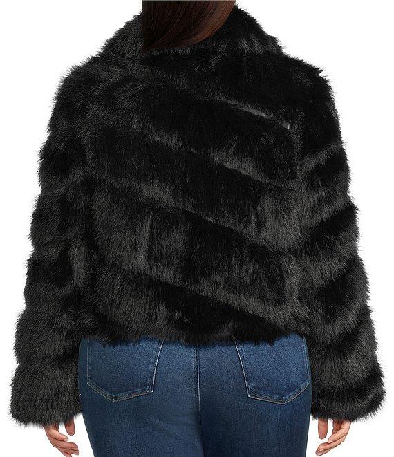 Azalea Wang Plus Size Tumi Faux Fur Collared Filled Jacket Product Image