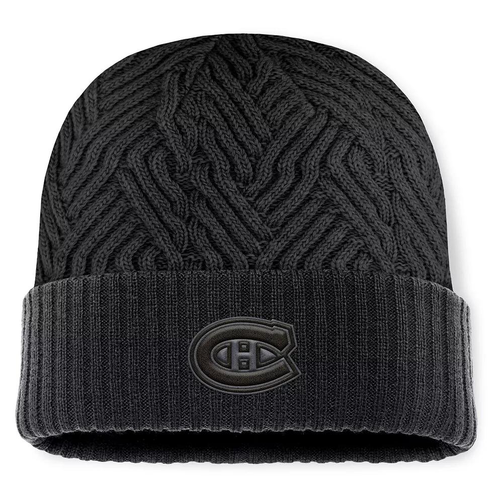 Men's Fanatics Black Montreal Canadiens Authentic Pro Road Cuffed Knit Hat, Cnd Black Product Image