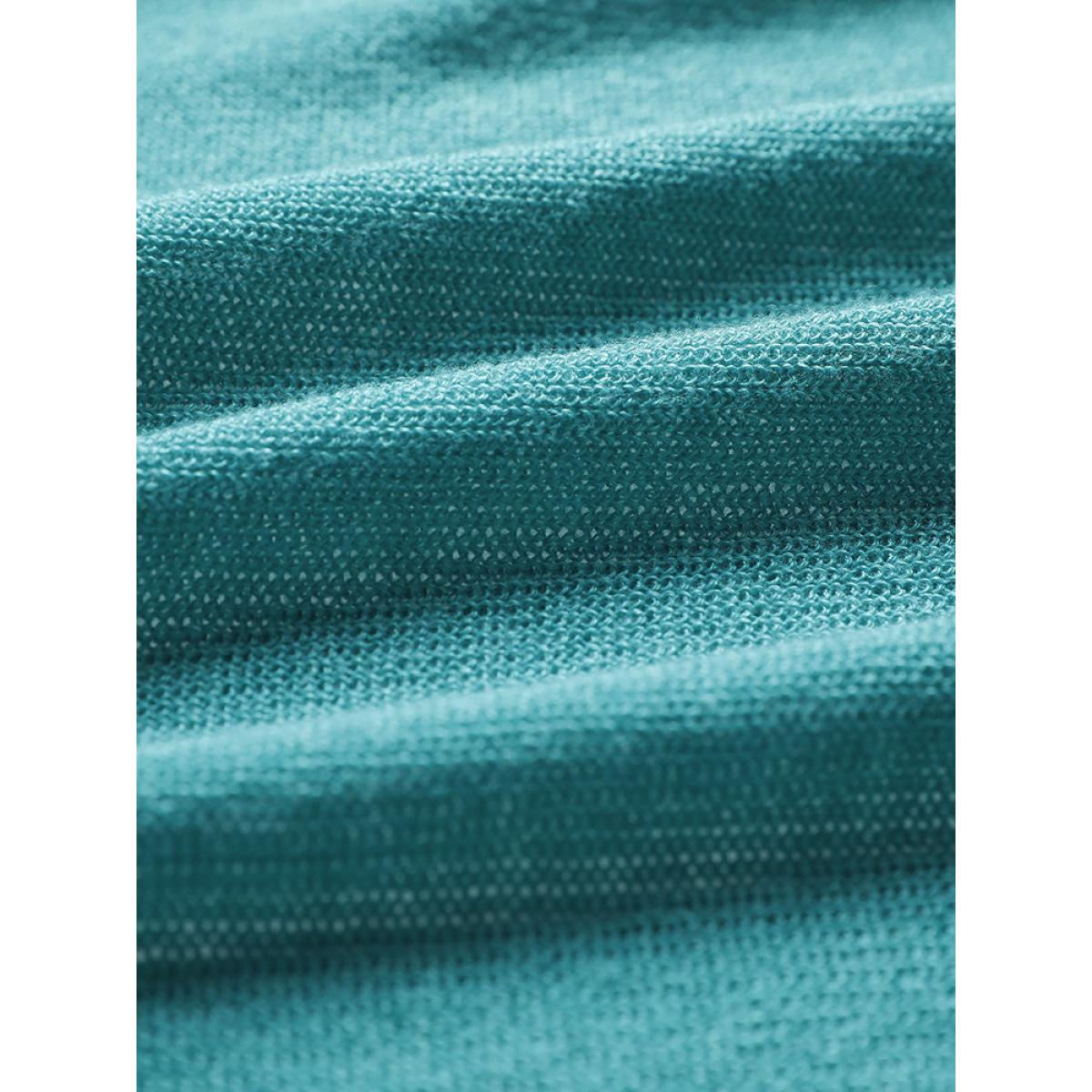 Plus Size Solid Open Front Patched Pocket Cardigan Emerald Women Casual Loose Long Sleeve Dailywear Cardigans BloomChic 12/L Product Image