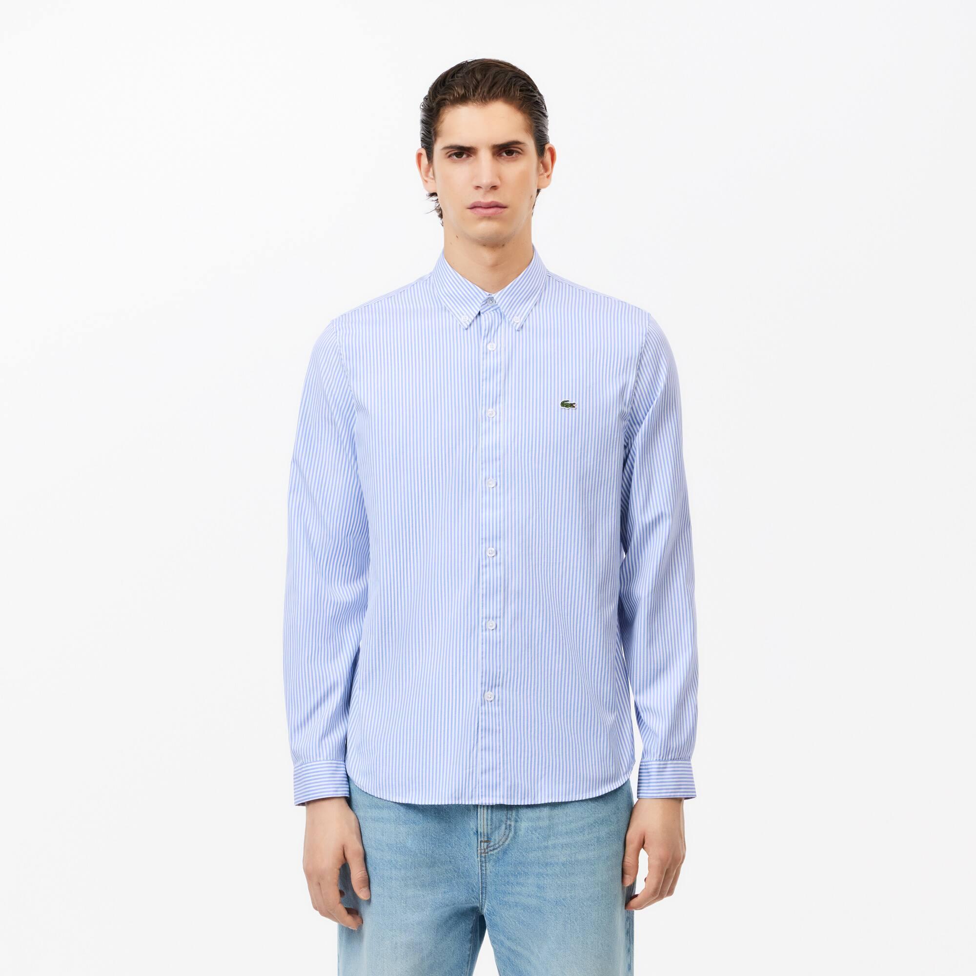 Regular Fit Striped Cotton Shirt Product Image