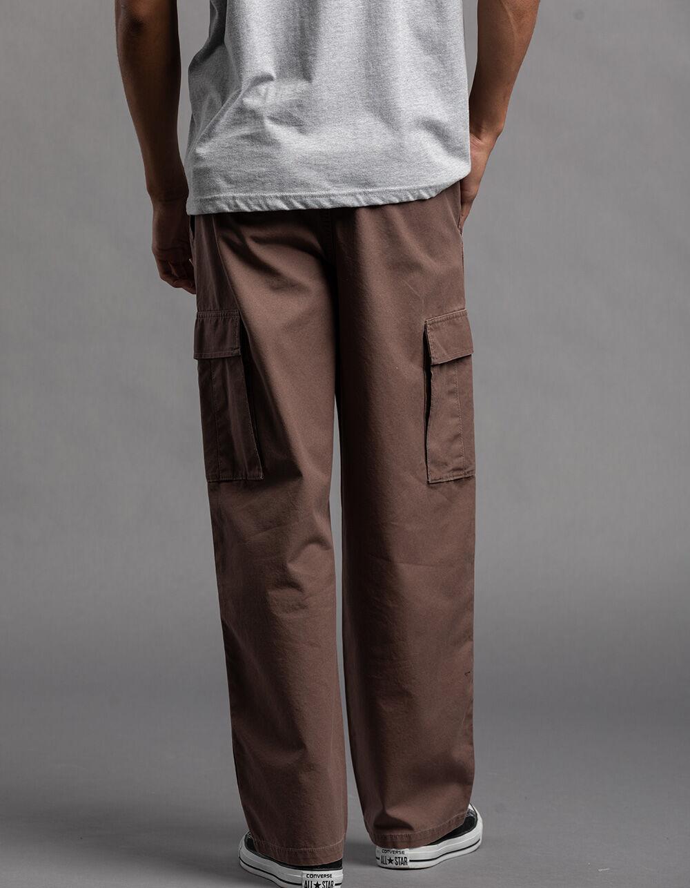 RSQ Mens Loose Cargo Pants - DARK BROWN Product Image