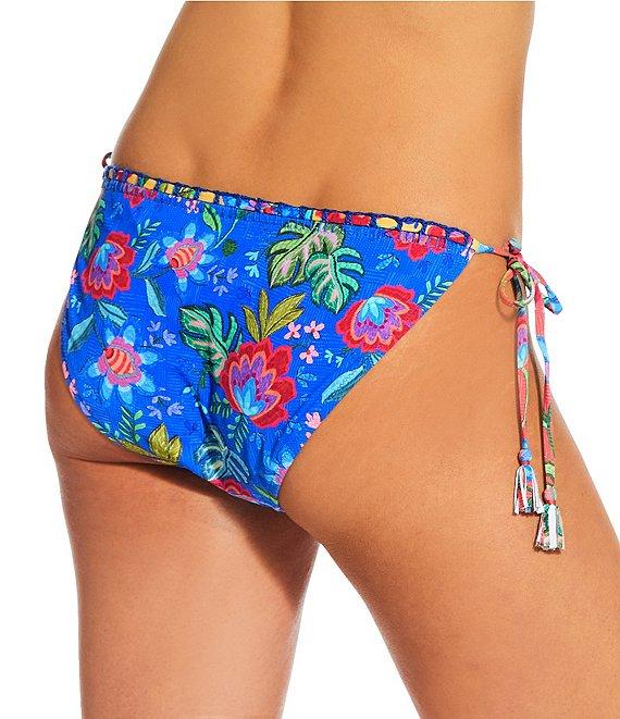 JOHNNY WAS Rumba Mix Tie Side Crochet Detail Hipster Swim Bottom Product Image