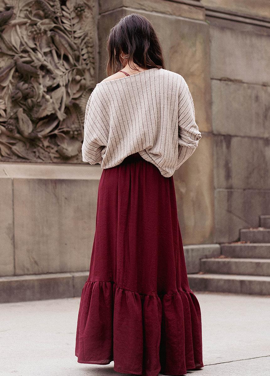 Annah Skirt in Wine Female Product Image