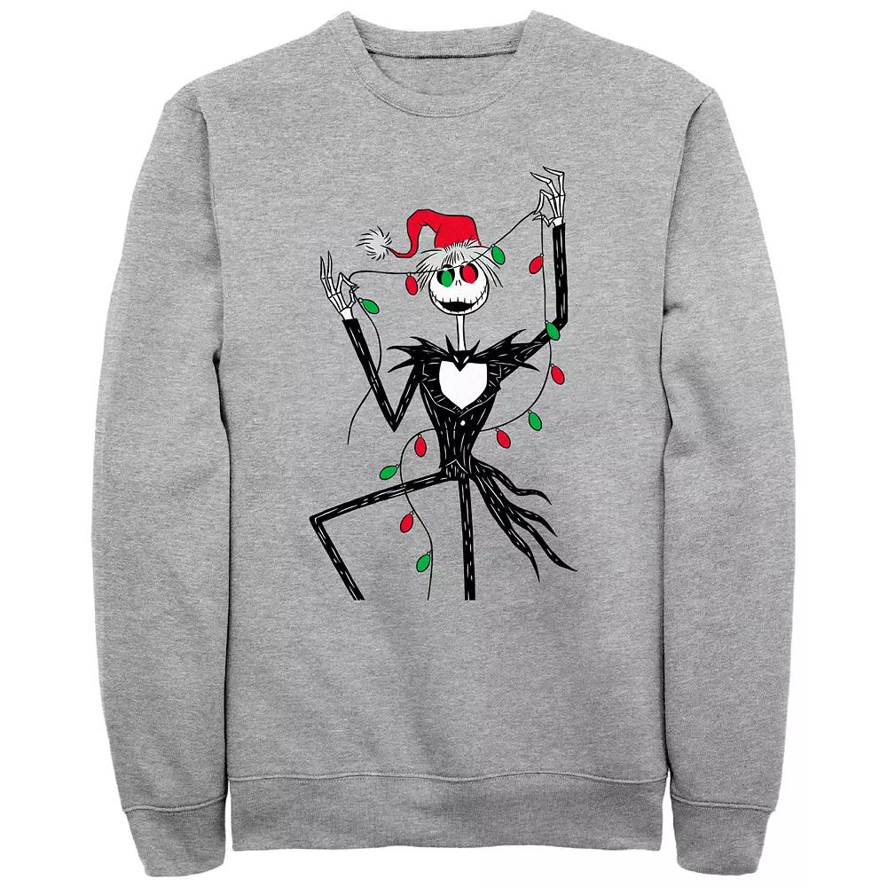 Disney's The Nightmare Before Christmas Big & Tall Jack With Xmas Lights Graphic Fleece Pullover, Men's,  Product Image