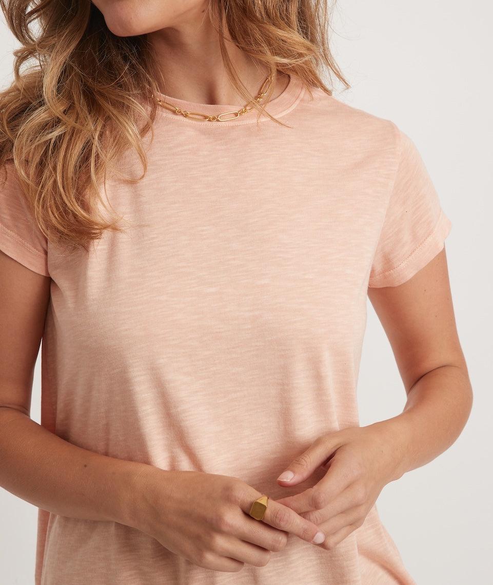 Swing Crew Tee in Shell Coral Product Image