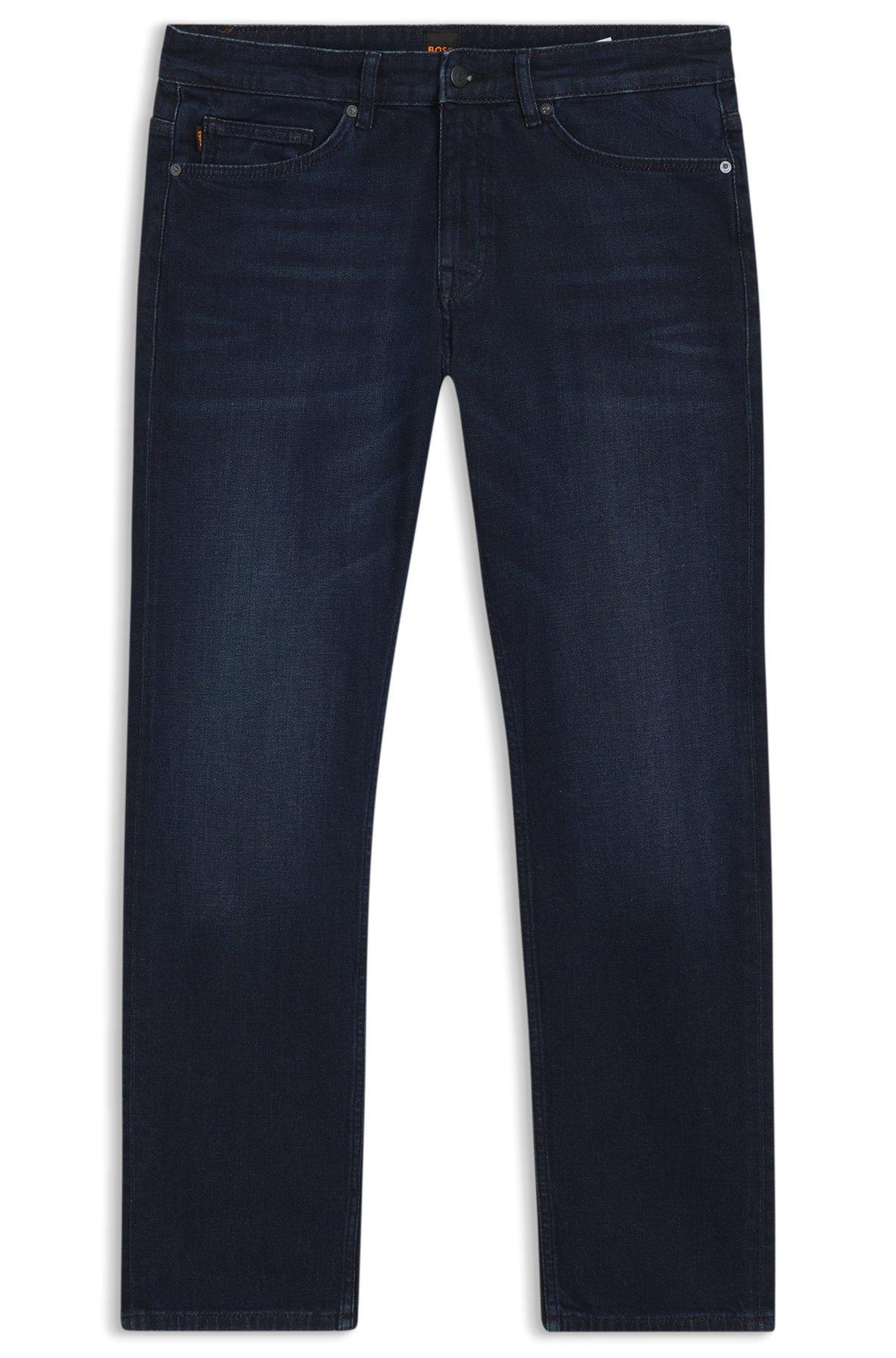 BOSS - Slim-fit jeans in blue comfort-stretch denim - Dark Blue Product Image