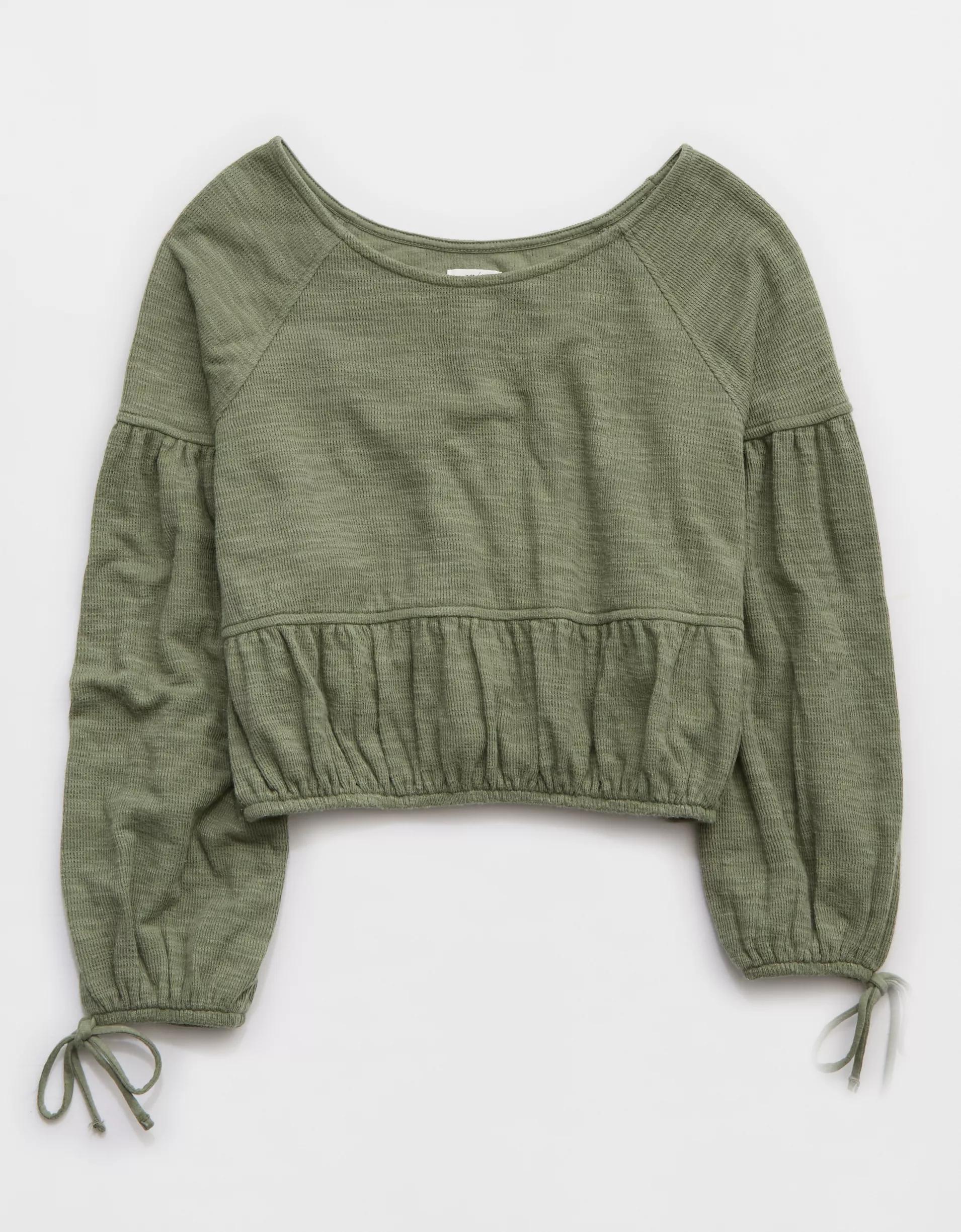 Aerie Endless Summer Cropped Sweatshirt Product Image