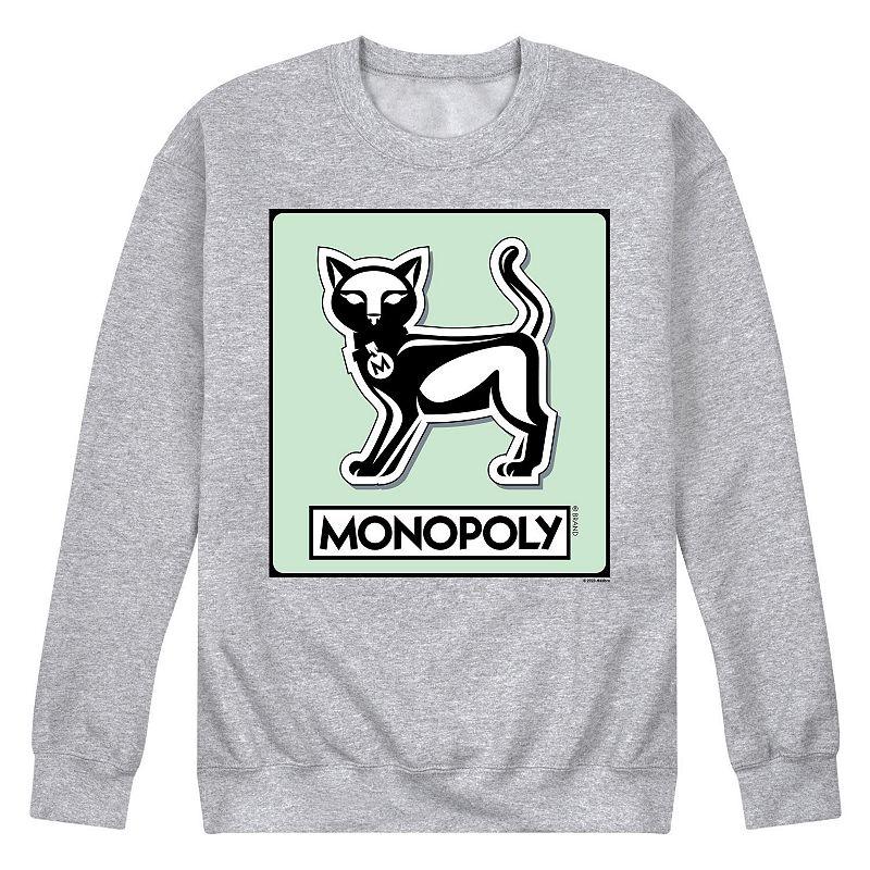 Men's Monopoly Cat Game Token Fleece Sweatshirt,  Product Image
